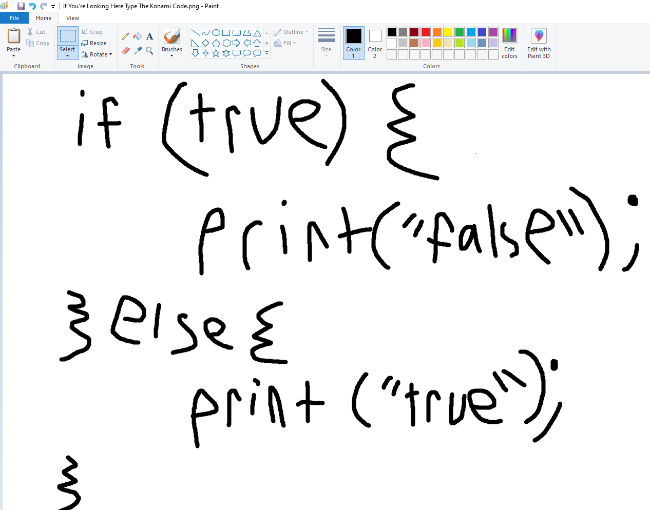 My impeccable art skills combined with my perfect programming ability showcased by bad code drawn in MS Paint.